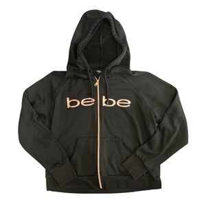Bebe Black Women’s Hoodie with Rose Gold accents Plus Size 2X